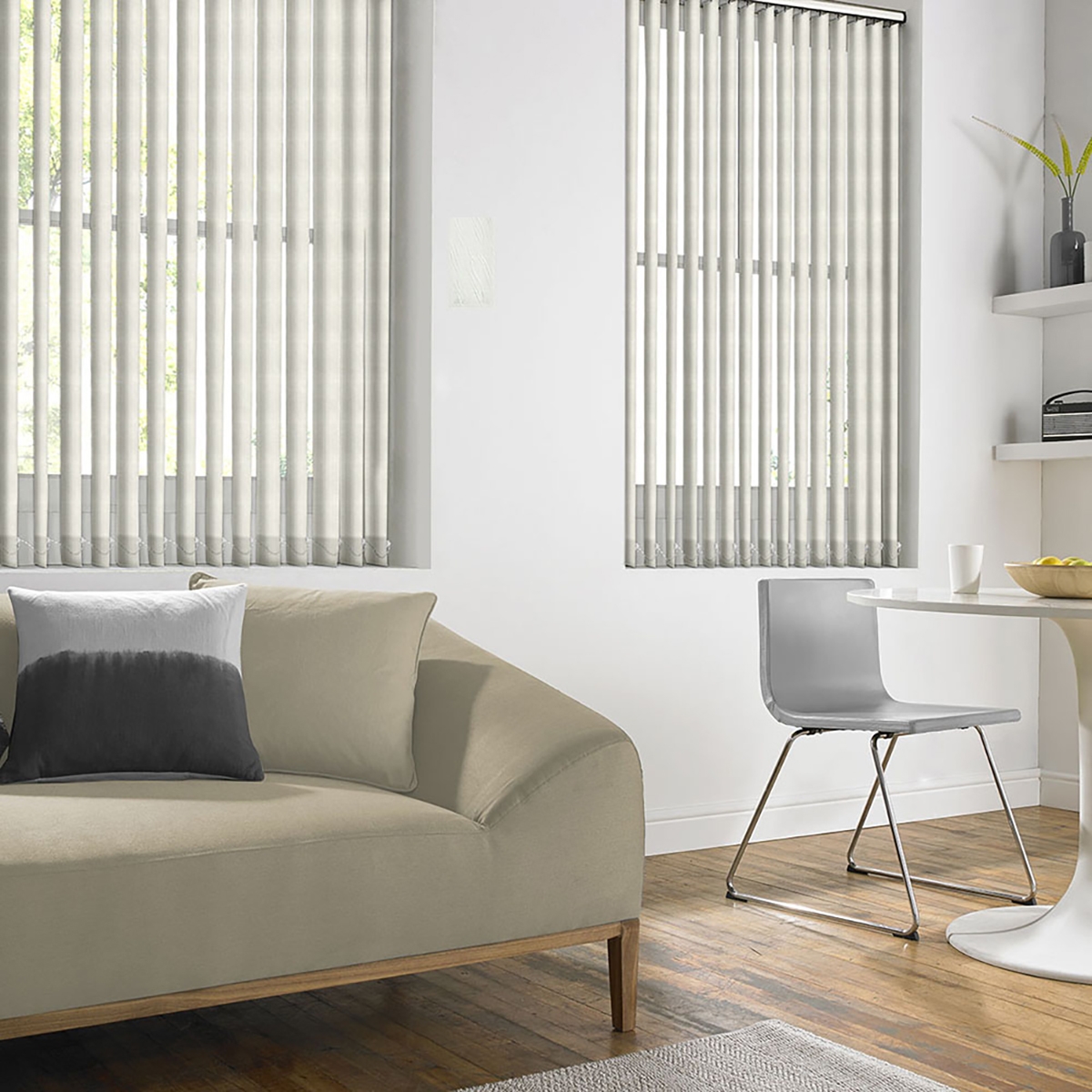 Product photograph of Brooklyn Cream Vertical Blind from Choice Furniture Superstore.